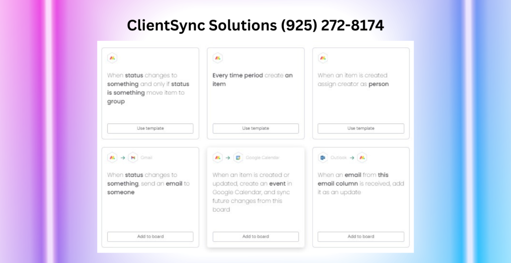 Monday.com Project Management Set Up Automations