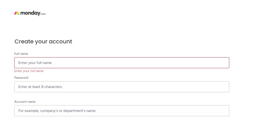Create Account- Name Account