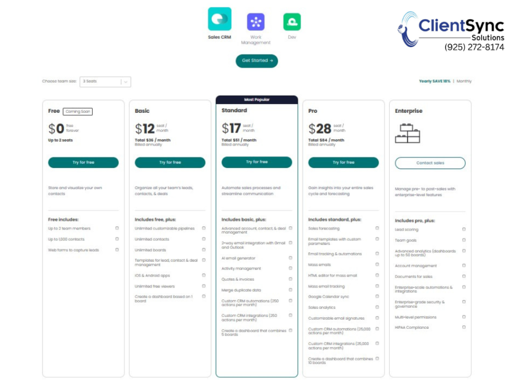 Monday.com Sales Crm Prices